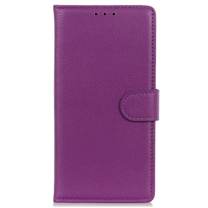 Bild 6,  Samsung Galaxy S23 Plus Fodral Litchi Läder Lila
