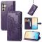  Samsung Galaxy S24 Fodral Mandala Tryck Lila