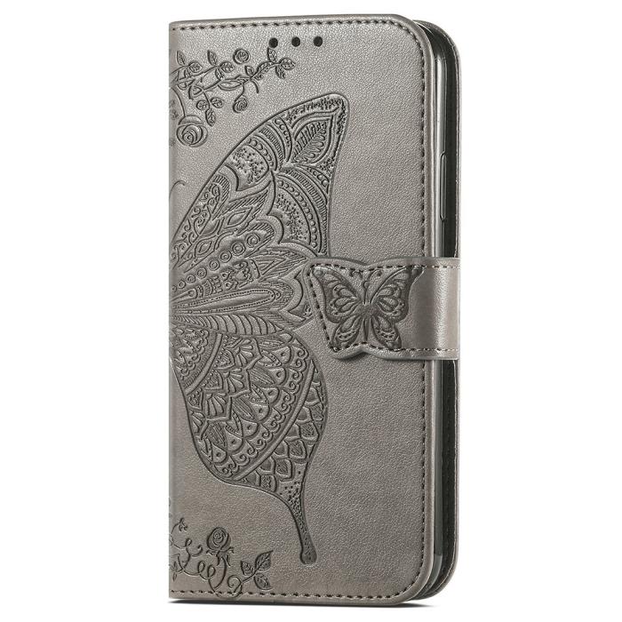 Bild 5,  Samsung Galaxy S24 Plus Fodral Big Butterfly Grå