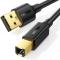 UGREEN UGREEN 1m USB-A - USB-B 2.0 Kabel Svart