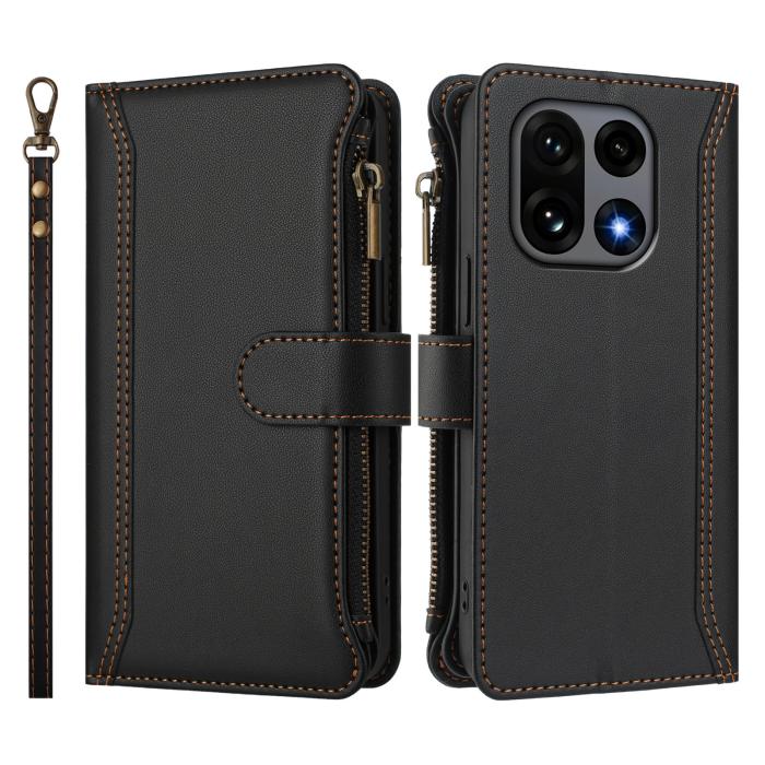 Bild 3,  OnePlus 15 Fodral Multifunktionellt Läder Svart