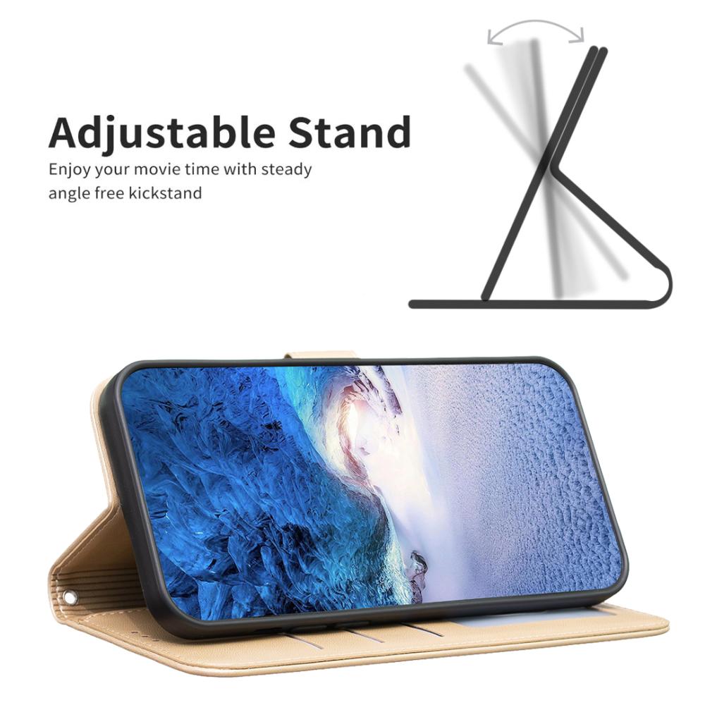  iPhone 17 Pro Max Fodral Med Blommigt Tryck Guld