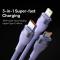 BASEUS BASEUS 1.2 m 100W 3in1 USB-C/Lightning/MicroUSB Lila