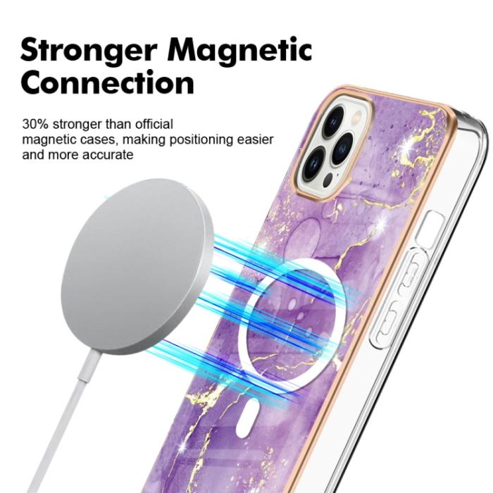 Bild 2,  iPhone 15 Pro Skal MagSafe Marmor Lila