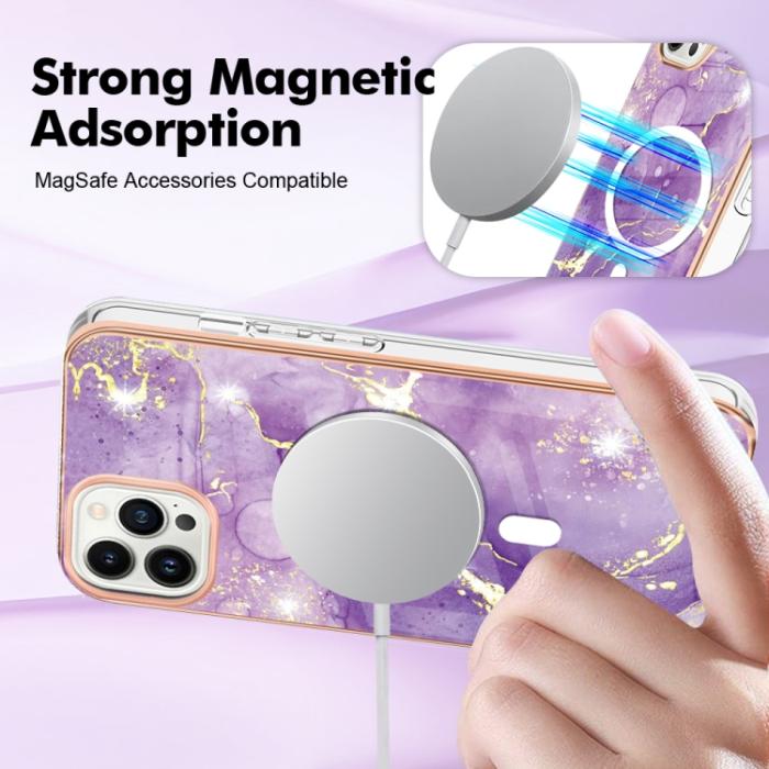 Bild 3,  iPhone 15 Pro Skal MagSafe Marmor Lila