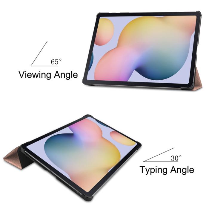 Bild 3,  Samsung Galaxy Tab S7 Plus / Tab S8 Plus Tri-Fold S-Pen Laddning Roséguld