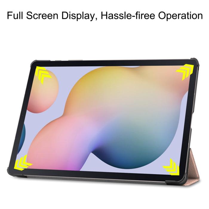 Bild 4,  Samsung Galaxy Tab S7 Plus / Tab S8 Plus Tri-Fold S-Pen Laddning Roséguld
