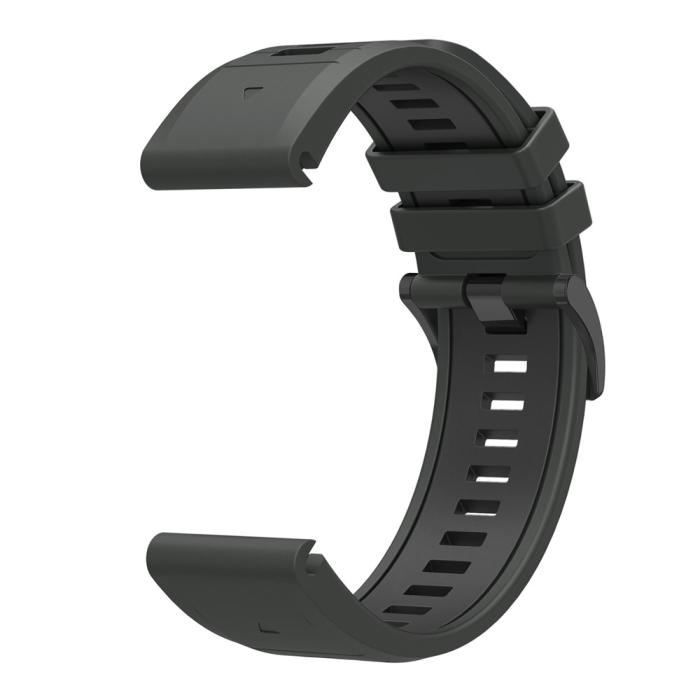 Bild 3,  Garmin Fenix 26 mm Armband Quick Release Silikon Grå