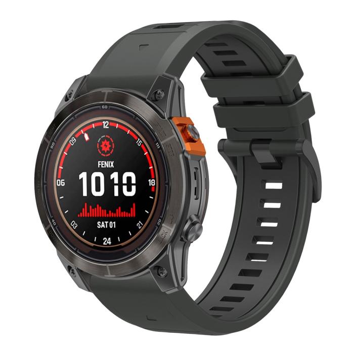 Bild 4,  Garmin Fenix 26 mm Armband Quick Release Silikon Grå