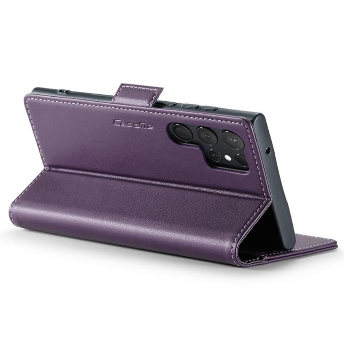 Bild 3, CASEME CASEME Galaxy S24 Ultra Fodral Slim Litchi Läder Lila