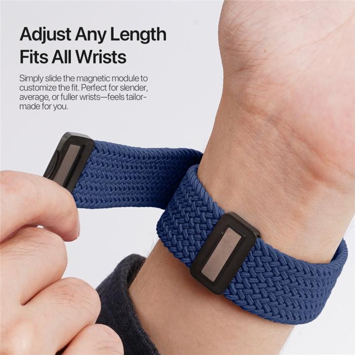 Bild 5, DUX DUCIS DUX DUCIS Apple Watch 42/44/45/46/49 mm Armband Flätat Mörk Blå