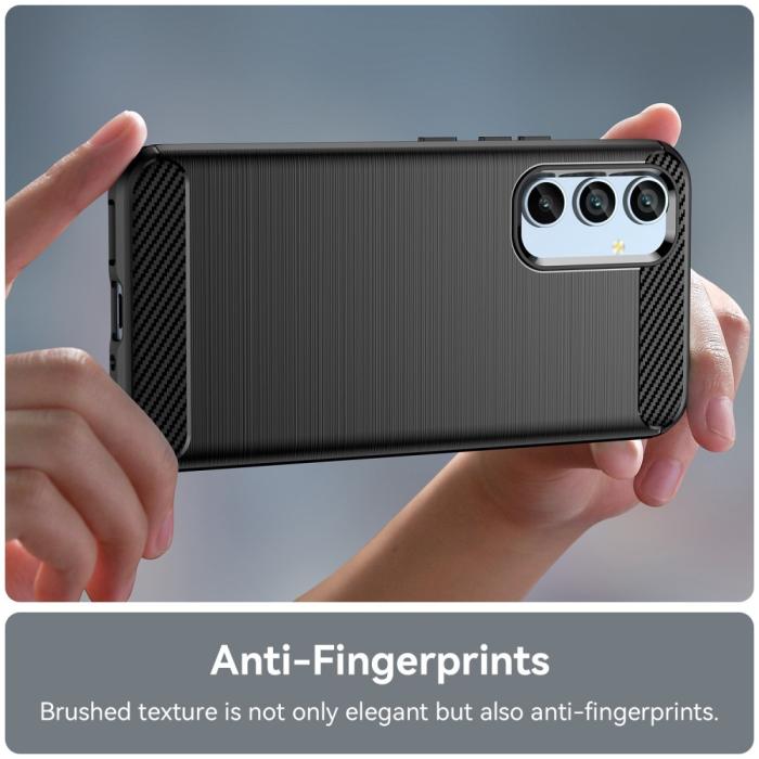 Bild 5,  Samsung Galaxy A54 5G Skal Borstad Stål Textur Svart