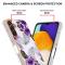  Samsung Galaxy A54 5G Skal Marmor TPU Lila Blommor