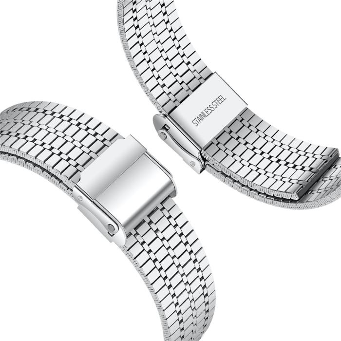 Bild 3,  Galaxy Watch 8 46/44/40 mm Armband Rostfritt Stål Silver