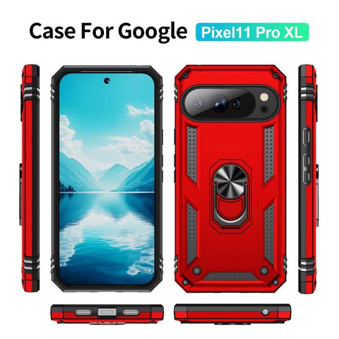 Bild 2,  Google Pixel 11 Pro XL Skal Hybrid Kickstand Röd