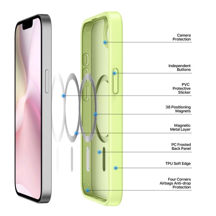 Bild 4, DUX DUCIS DUX DUCIS iPhone 17e/16e Skal MagSafe Yind Series Lime Grön