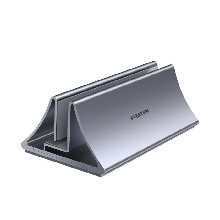 Bild 2, LENTION LENTION Universal Vertikal Aluminium Laptop Stativ Grå