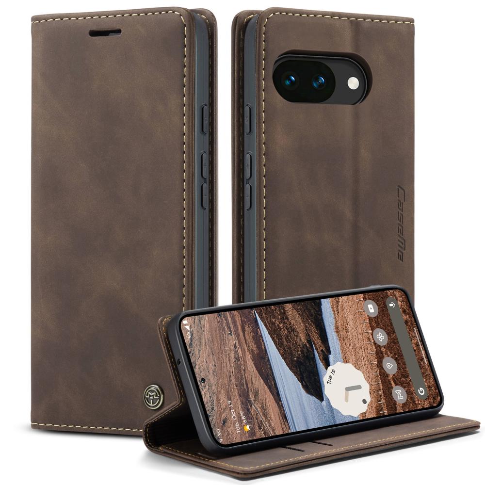 CASEME CASEME Google Pixel 10a Fodral Flip Retro Läder Brun