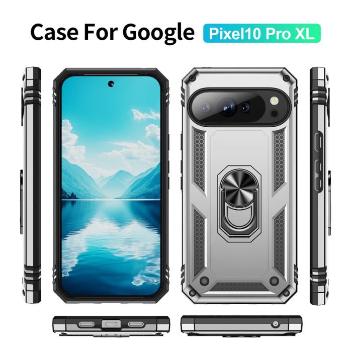 Bild 3,  Google Pixel 10 Pro XL Skal Armor Ring Hybrid Silver