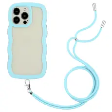 iPhone 16 Pro Max Skal Wavy Hybrid Mobilsn&ouml;re Bl&aring;