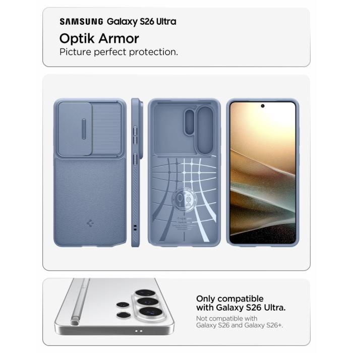 Bild 5, Spigen Spigen Samsung Galaxy S26 Ultra Skal Optik Armor Light Blue