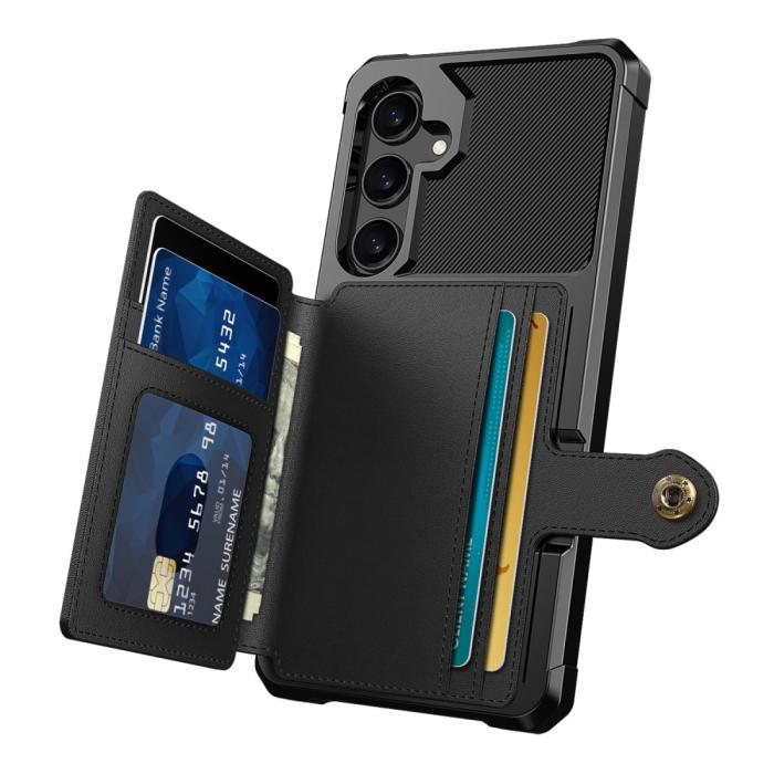 Bild 3,  Galaxy A55 5G Skal Med Magnetisk Plånbok Svart