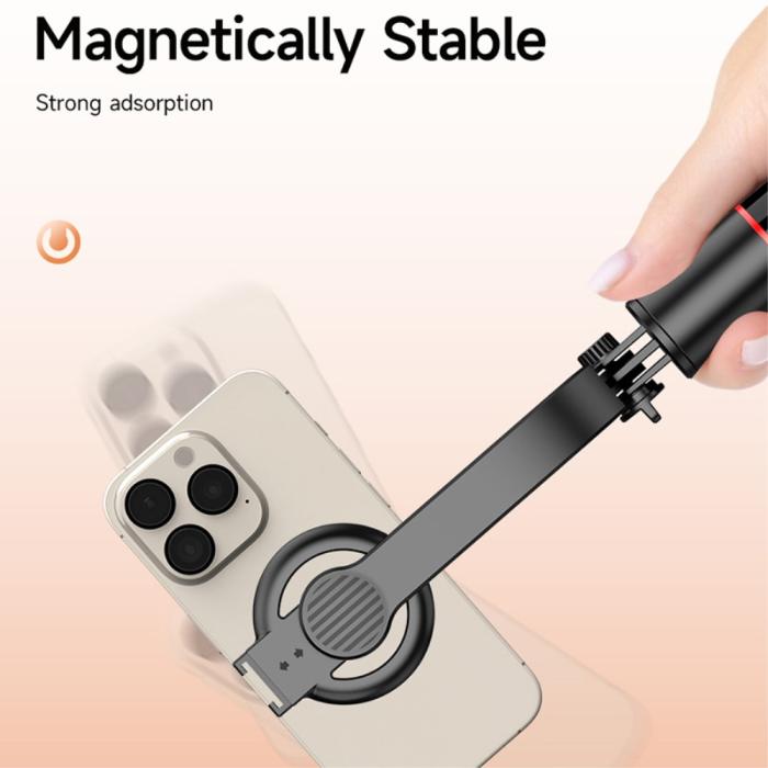 Bild 2,  Tripod Selfie Stick MagSafe Aluminium 104 cm Svart
