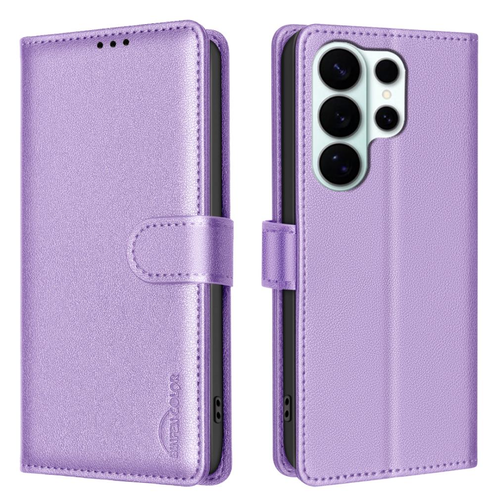 BINFEN BINFEN Samsung Galaxy S26 Ultra Fodral RFID Läder Lila