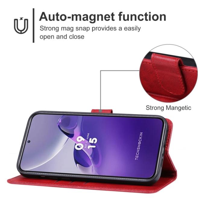 Bild 4,  Samsung Galaxy A24 5G Fodral Läder Röd