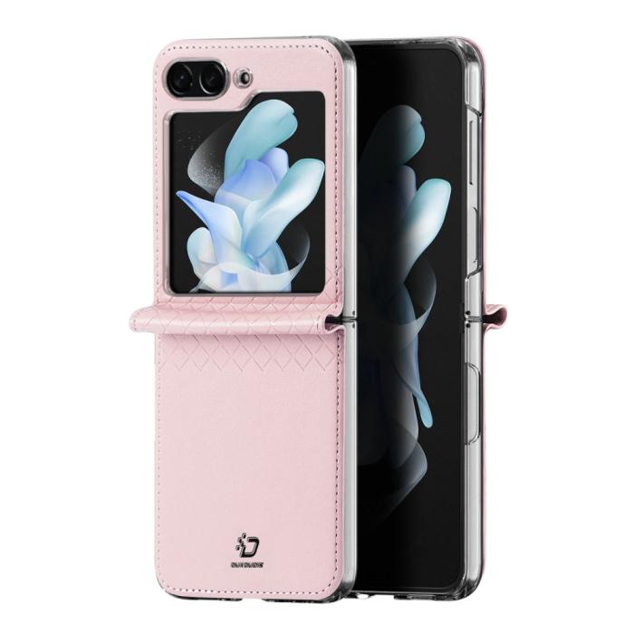 Bild 2, DUX DUCIS DUX DUCIS Galaxy Z Flip 5 Skal Bril PU-Läder Rosa