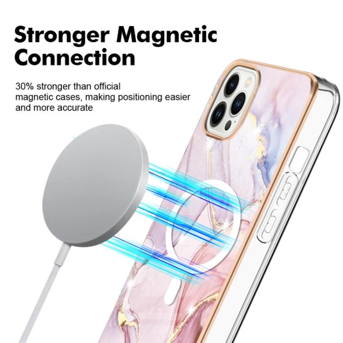 Bild 2,  iPhone 15 Pro Skal MagSafe Marmor Roséguld