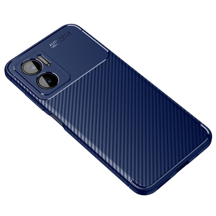 Bild 2,  Xiaomi Redmi 10 5G Skal Kolfiber Textur Blå