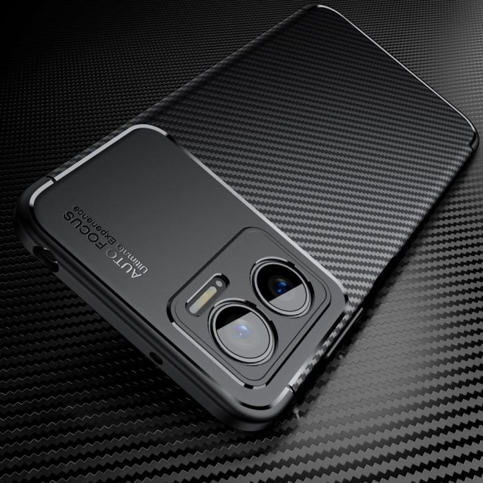 Bild 4,  Xiaomi Redmi 10 5G Skal Kolfiber Textur Blå