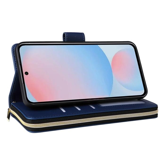 Bild 3,  Samsung Galaxy A27 5G Fodral Läder Multifunktionellt Mörk Blå