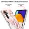  Samsung Galaxy A54 5G Skal Marmor TPU Rosa Blommor
