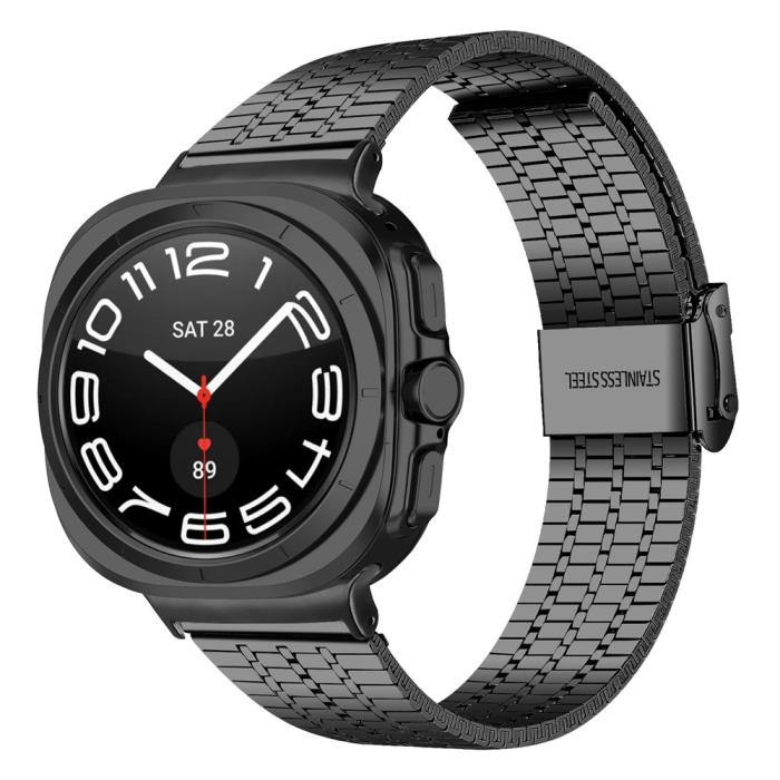 Bild 2,  Galaxy Watch 8 46/44/40 mm Armband Rostfritt Stål Svart