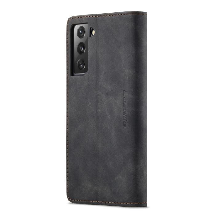 Bild 3, CASEME CASEME Samsung Galaxy S22 Fodral Flip Retro Läder Svart
