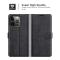  iPhone 13 Pro Fodral Solid Läder Svart