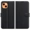  iPhone 13 Fodral Litchi Textur Svart