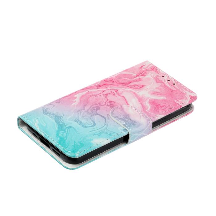 Bild 4,  Samsung Galaxy S25 FE Fodral Med Tryck Rosa / Grön Marmor