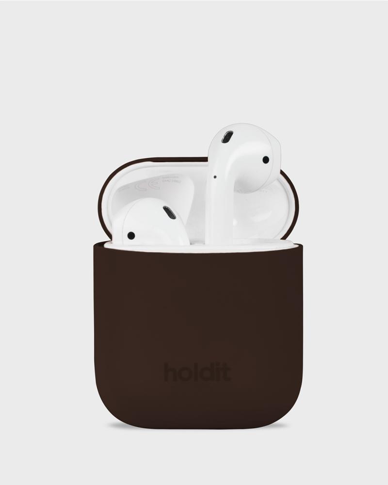 holdit holdit AirPods 1/2 Skal Silikon Chocolate