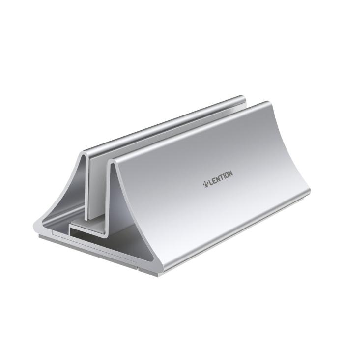 Bild 3, LENTION LENTION Universal Vertikal Aluminium Laptop Stativ Silver