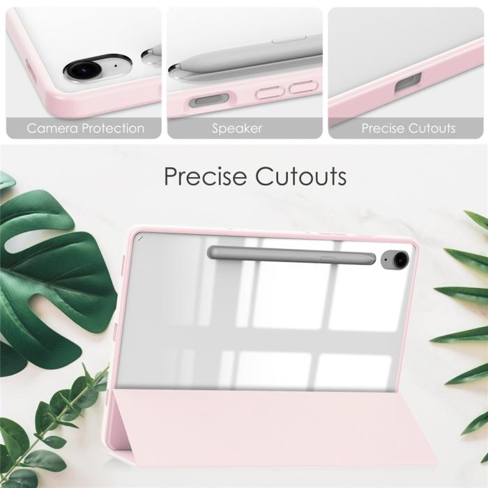 Bild 3,  Samsung Galaxy Tab S10 Lite Fodral Tri-Fold Hybrid Rosa