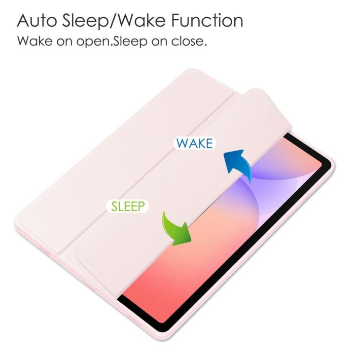 Bild 4,  Samsung Galaxy Tab S10 Lite Fodral Tri-Fold Hybrid Rosa