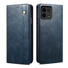  Xiaomi 13 Pro 5G Fodral Oil Wax Flip L&auml;der Bl&aring;