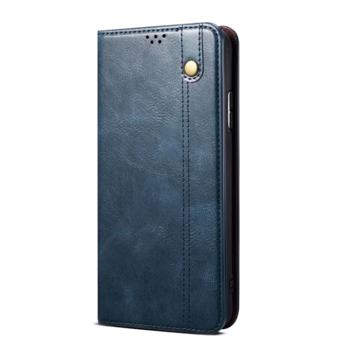 Bild 2,  Xiaomi 13 Pro 5G Fodral Oil Wax Flip Läder Blå