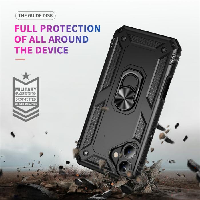 Bild 5,  iPhone 17 Skal Shockproof Hybrid Ring Svart