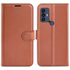 TCL 305 (2022) Fodral Litchi L&auml;der Brun