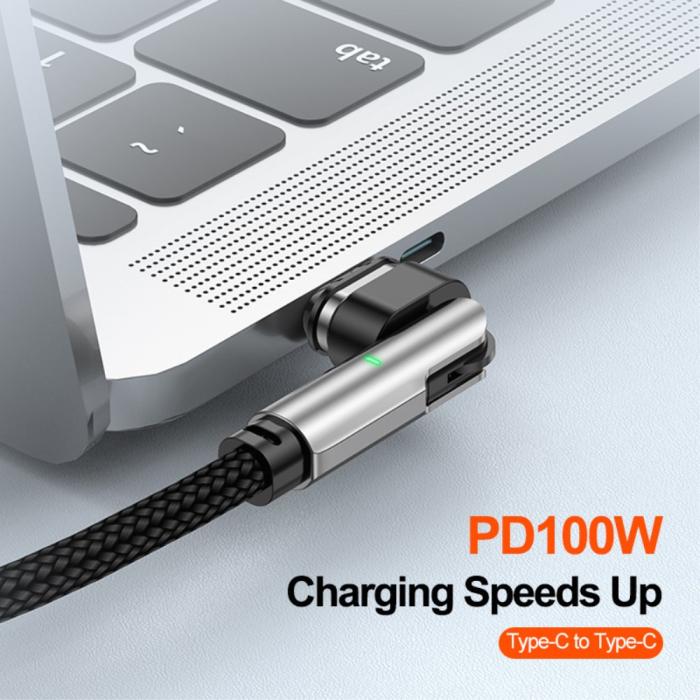 Bild 4, ENKAY ENKAY 1 m 3in1 USB-C - Lightning / USB-C Magnetisk Svart
