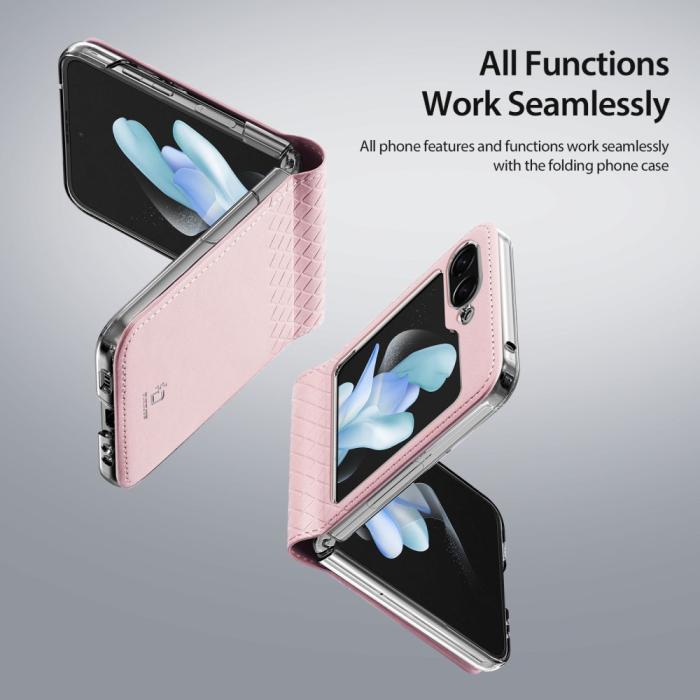 Bild 6, DUX DUCIS DUX DUCIS Galaxy Z Flip 5 Skal Bril PU-Läder Rosa